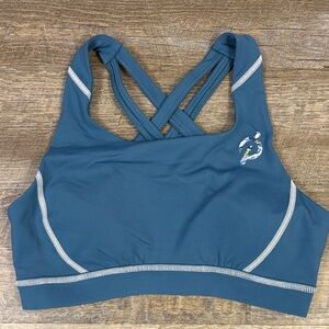 Peloton Strappy Sports Bra – Teal Blue – Size Medium